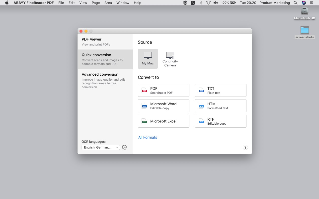 ABBYY FineReader PDF for Mac