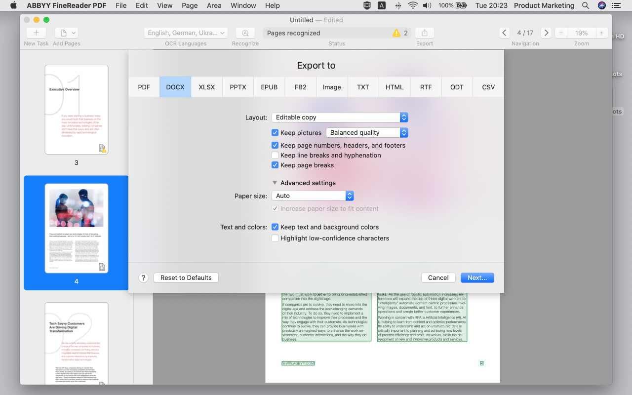 ABBYY FineReader PDF for Mac