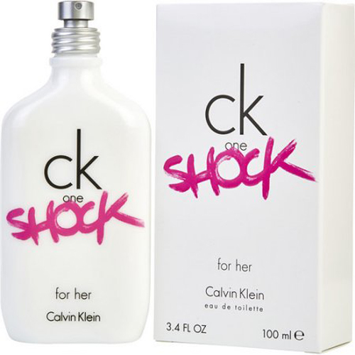 Ck One Shock Perfume for Women - Eau de Toilette Spray 3.4 oz