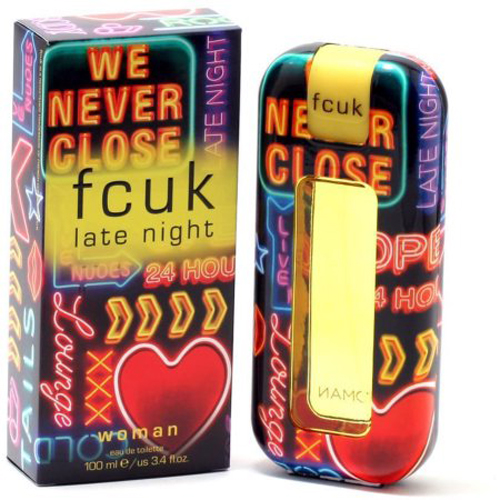 Fcuk Late Night Perfume for Women - Eau de Toilette Spray 3.4 oz