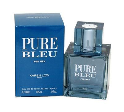 Karen Low Pure Bleu Cologne for Men - Eau de Toilette Spray 3.4 oz