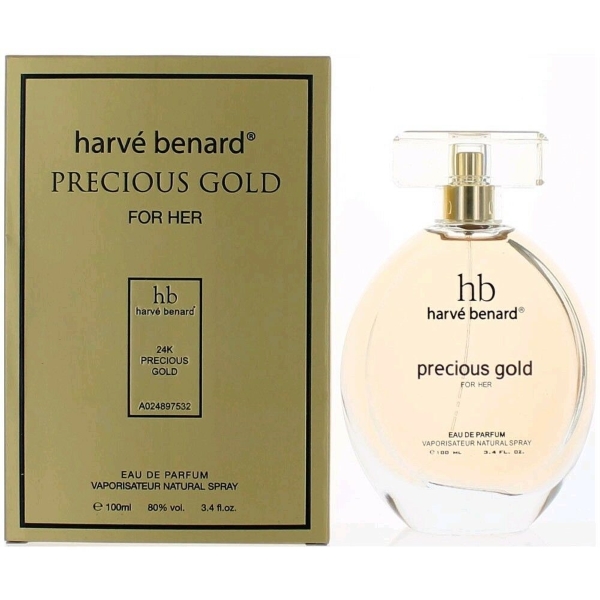 Harve Benard Precious Gold Perfume for Women - Eau de Parfum Spray 3.4 oz