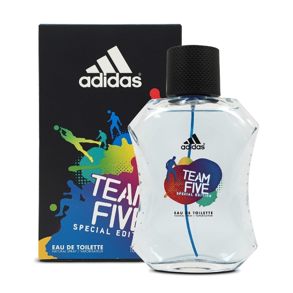 Adidas Team Five Cologne for Men - Eau de Toilette Spray 3.4 oz