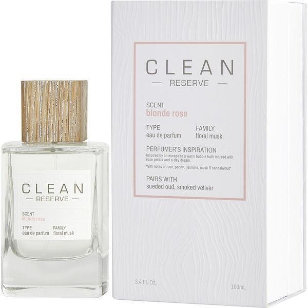 Clean Reserve Blonde Rose Perfume for Women - Eau de Parfum Spray 3.4 oz