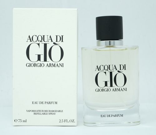 Aqua Di Gio Cologne for Men - Eau de Parfum Refillable Spray 2.5 oz