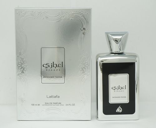 Lattafa Ejaazi Intensive Silver Cologne for Men - Eau de Parfum Spray 3.4 oz