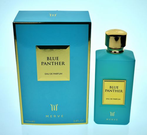 Merve Blue Panther Cologne for Men - Eau de Parfum Spray 3.4 oz