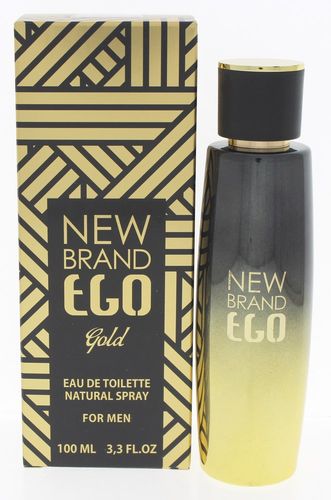 New Brand Prestige Ego Gold Cologne for Men - Eau de Toilette Spray 3.3 oz