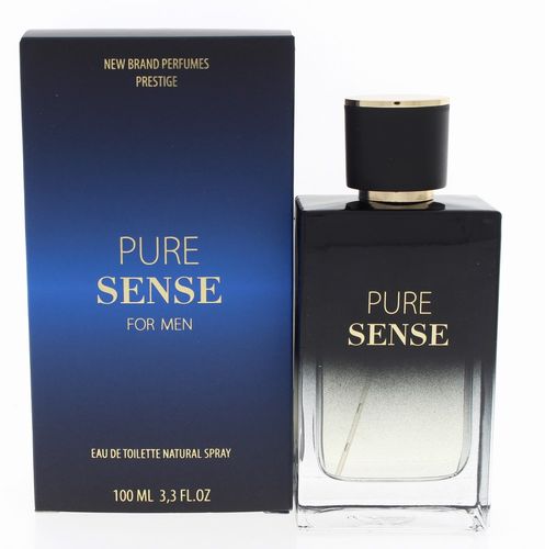 New Brand Pure Sense Cologne for Men - Eau de Toilette Spray 3.3 oz