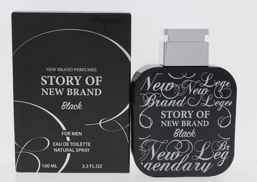 New Brand Story Of New Brand Black Cologne for Men - Eau de Toilette Spray 3.3 oz