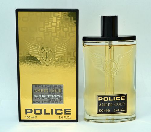 Police Amber Gold Cologne for Men - Eau de Toilette Spray 3.4 oz