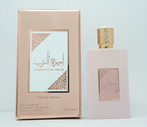 Asdaaf Ameerat Al Arab Prive Rose Perfume for Women - Eau de Parfum Spray 3.4 oz