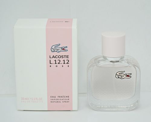 Lacoste Eau de L.12.12 Rose Eau Fraiche Perfume for Women - Eau de Toilette Spray 1.1 oz