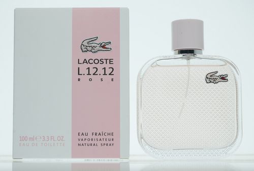 Lacoste Eau de L.12.12 Rose Eau Fraiche Perfume for Women - Eau de Toilette Spray 3.3 oz