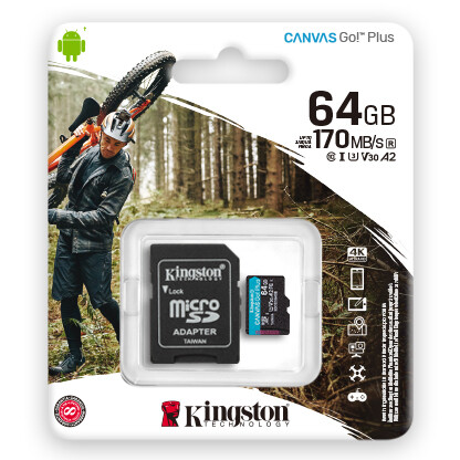 Kingston Canvas Go Plus 64GB Micro SD Card