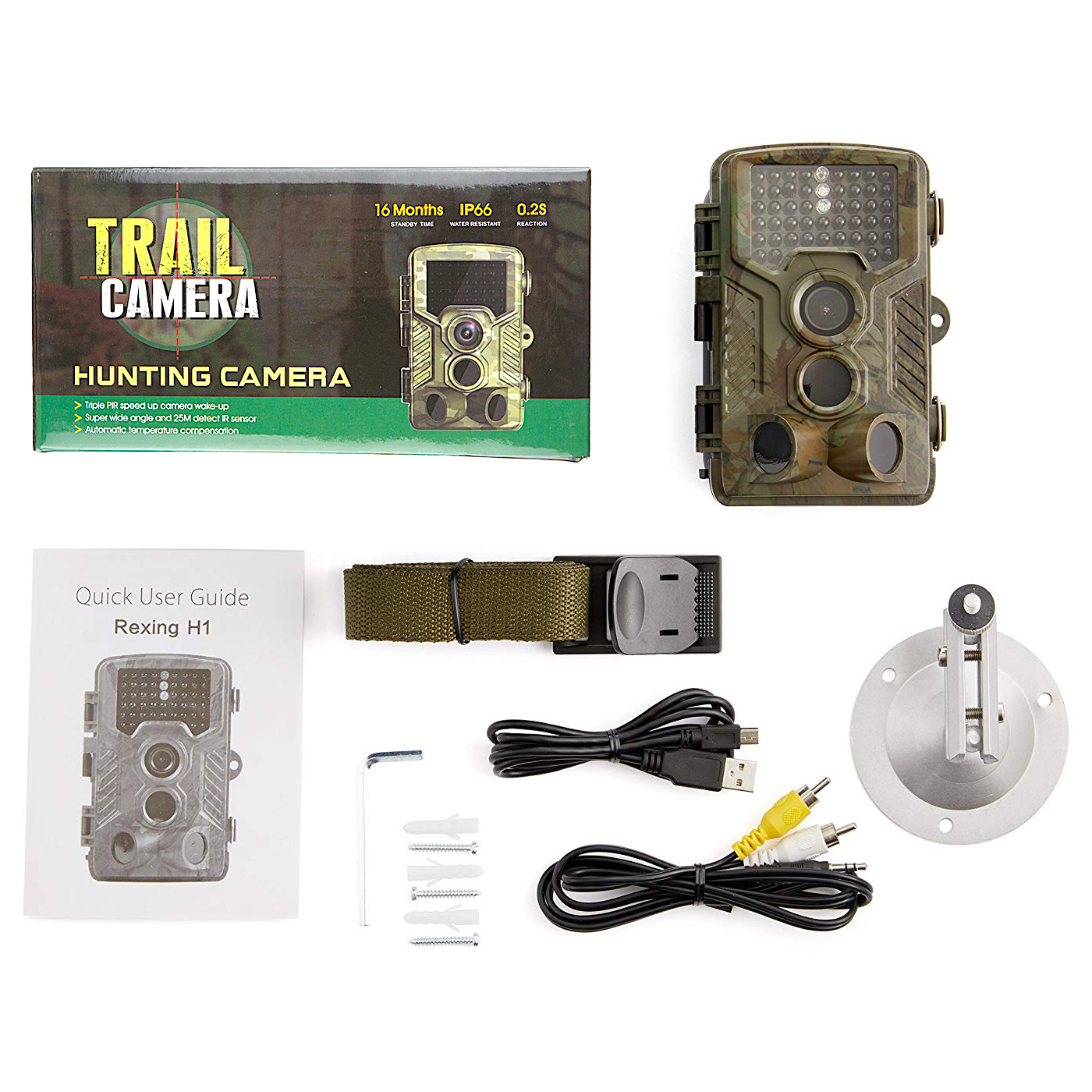 Rexing Woodlens H1 HD 16MP Trail Camera Day & Night