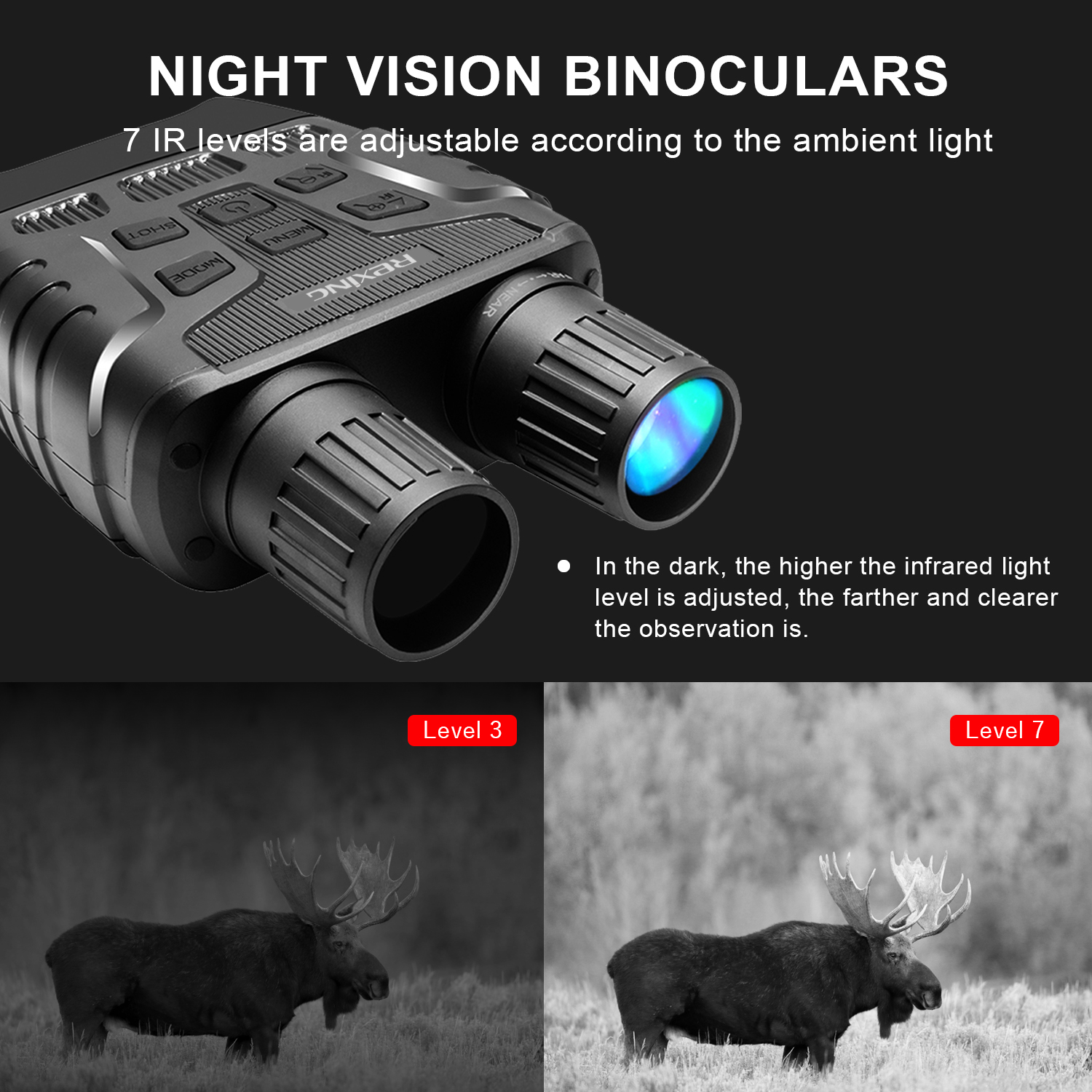 Rexing B1 Night Vision Goggles Binoculars (Open Box – Final Sale)