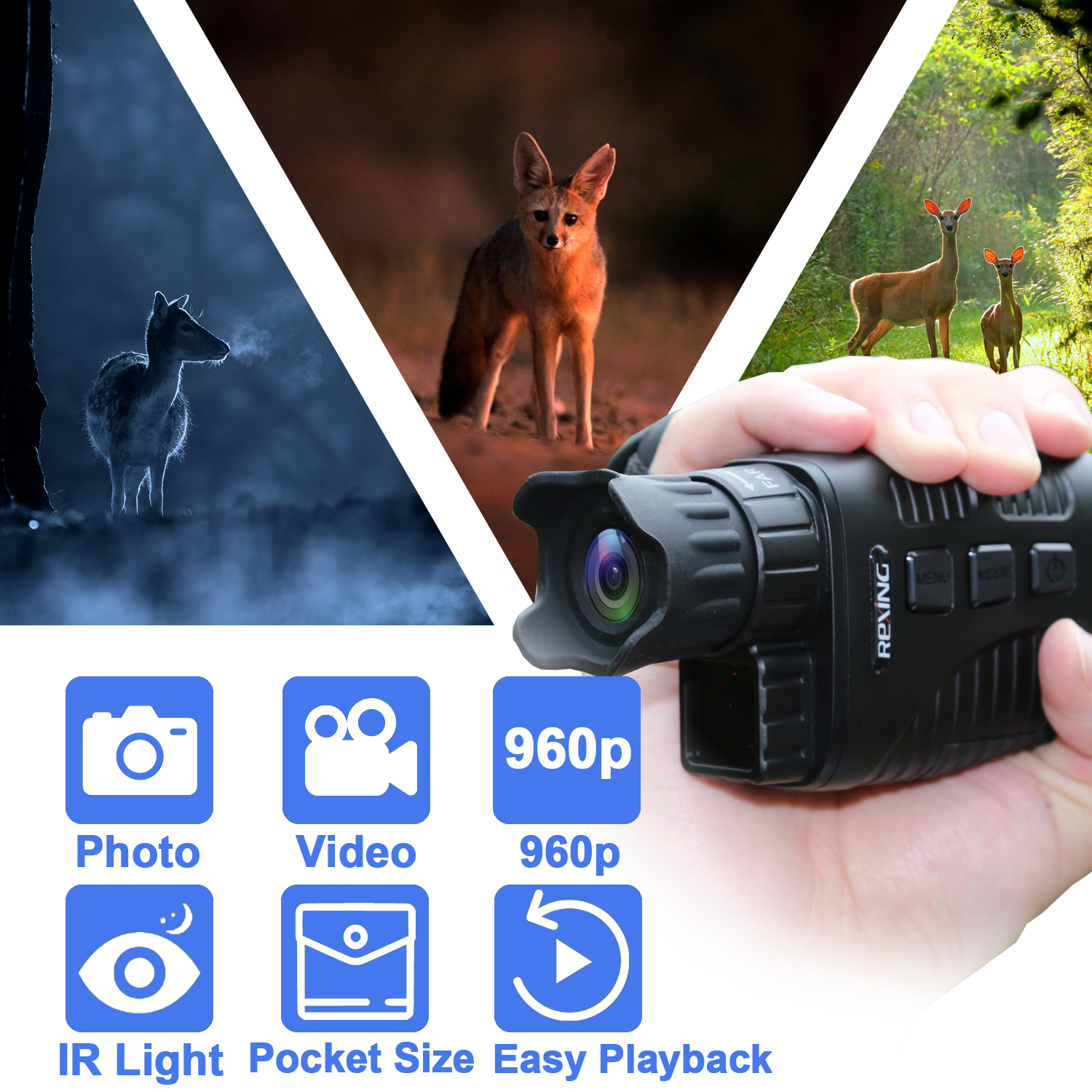 Rexing B1 Basic Night Vision Goggles/Monoculars