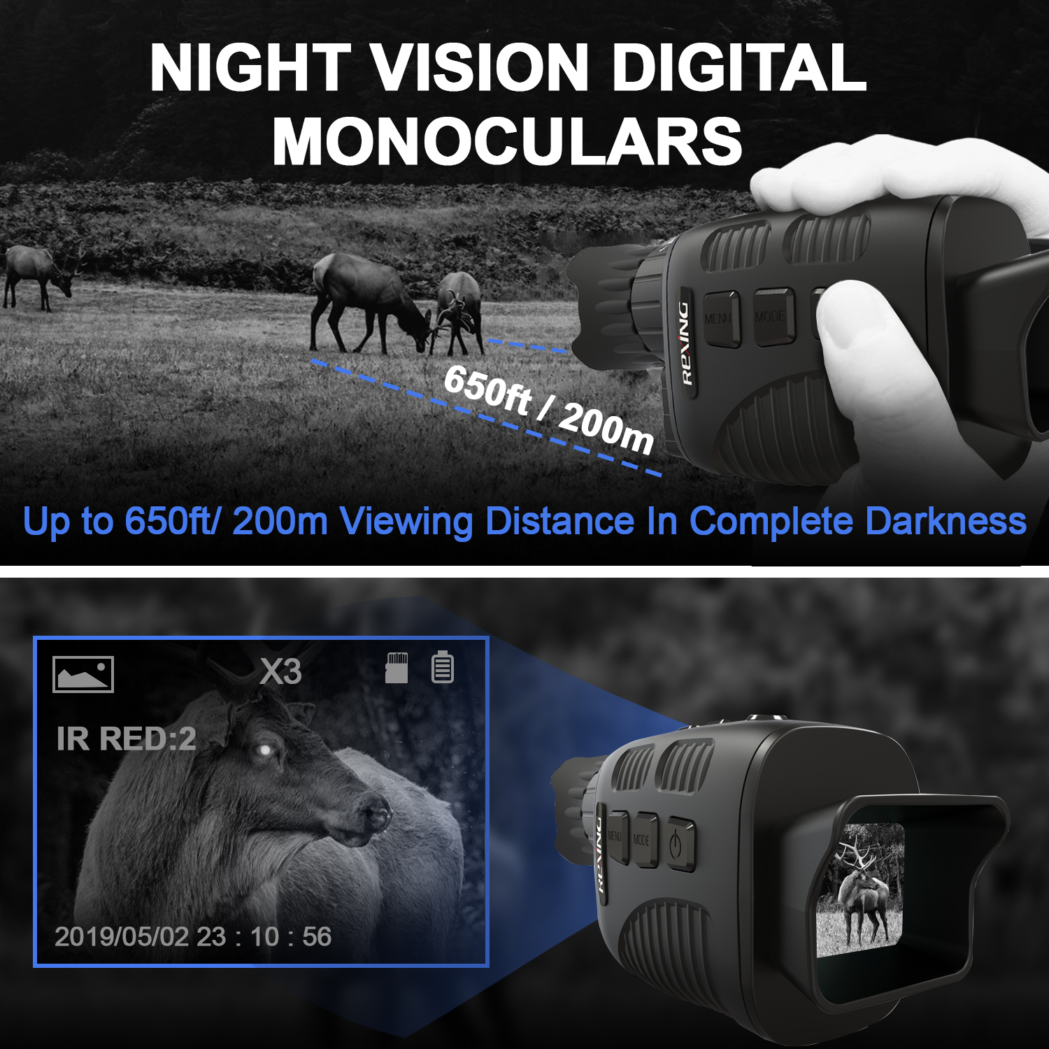 Rexing B1 Basic Night Vision Goggles/Monoculars