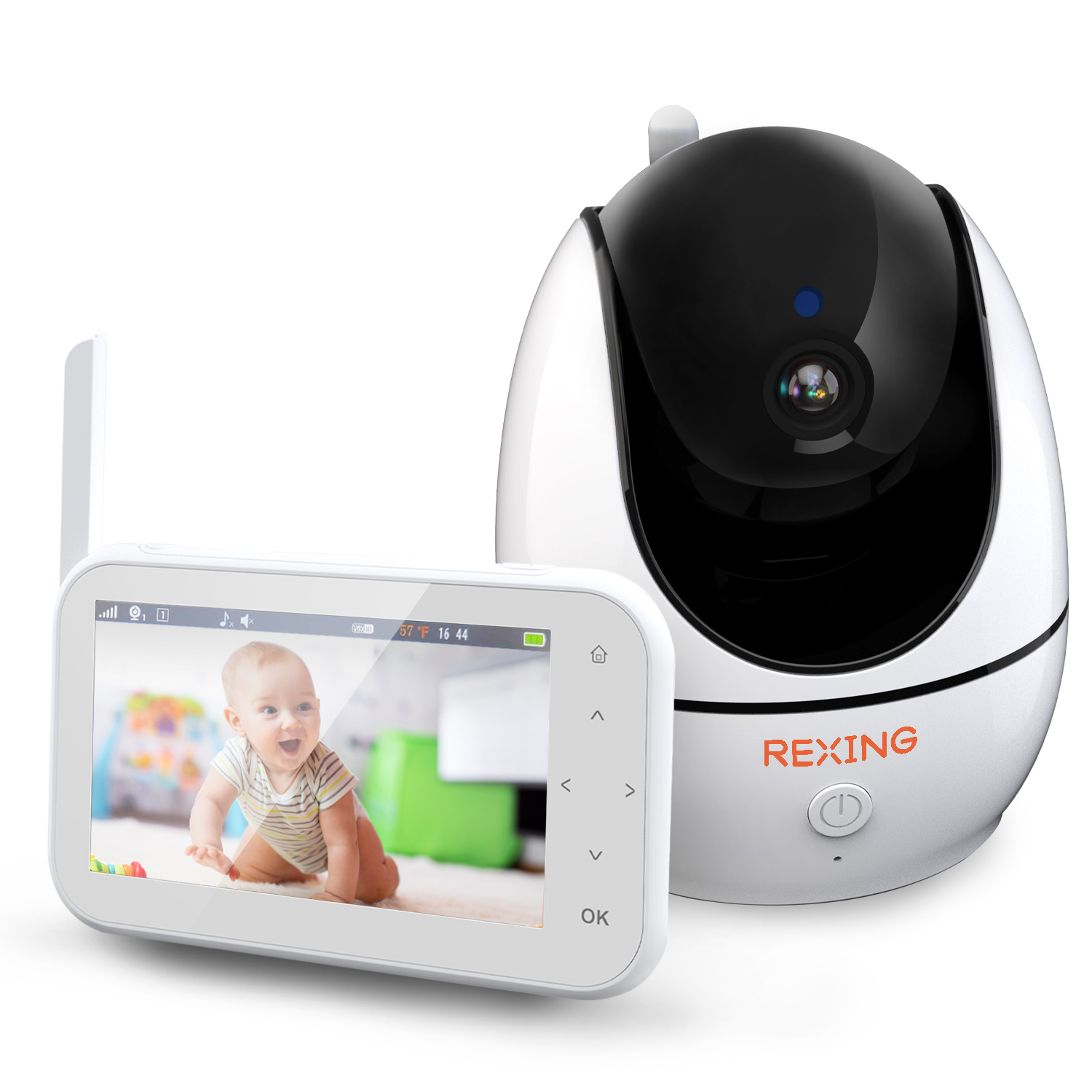 Rexing BM1 + Free Extra Add-on Baby Camera, Baby Monitor w/ Recording Capabilities 720p Video/Audio