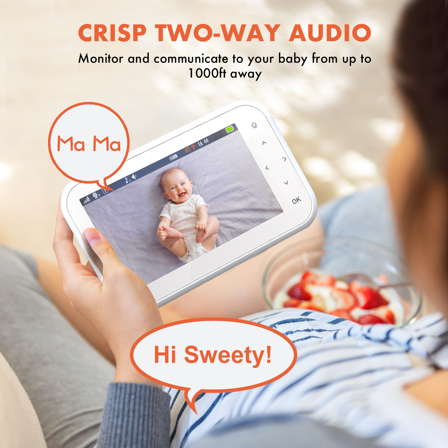 Rexing BM1 + Free Extra Add-on Baby Camera, Baby Monitor w/ Recording Capabilities 720p Video/Audio