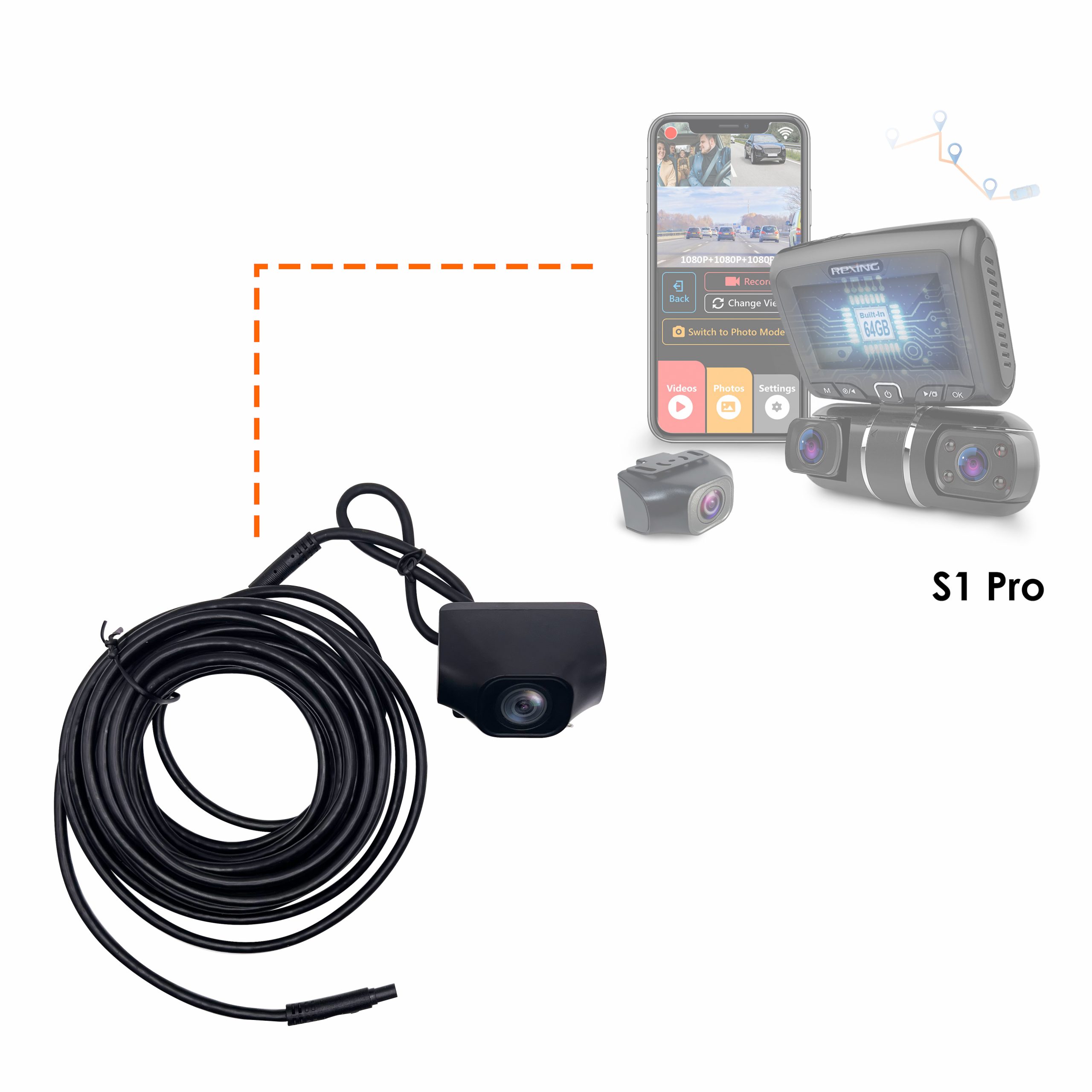 Rexing S1 Pro Rear Camera