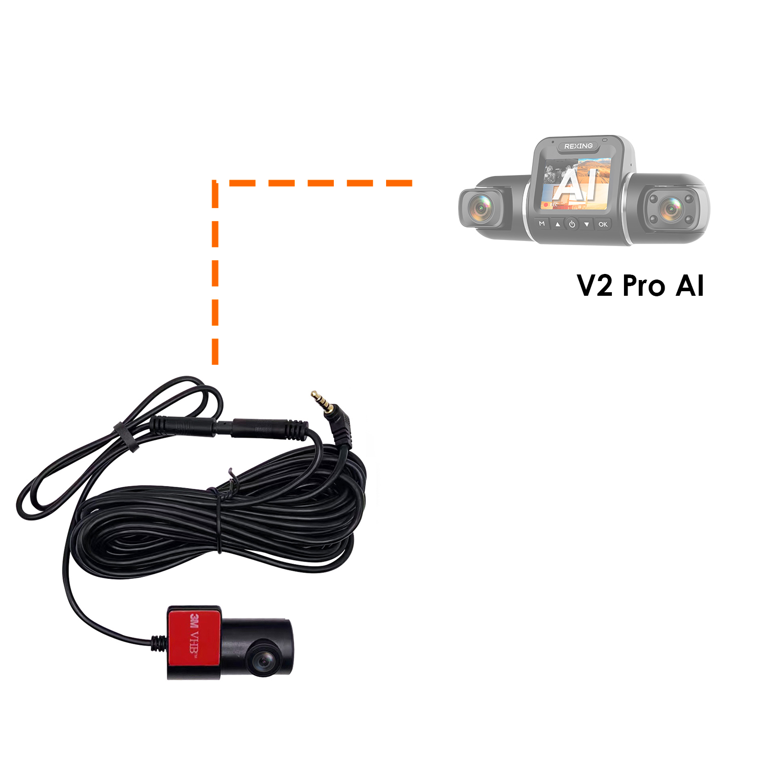 Rexing Rear Camera for V2 Pro AI Dash Cam