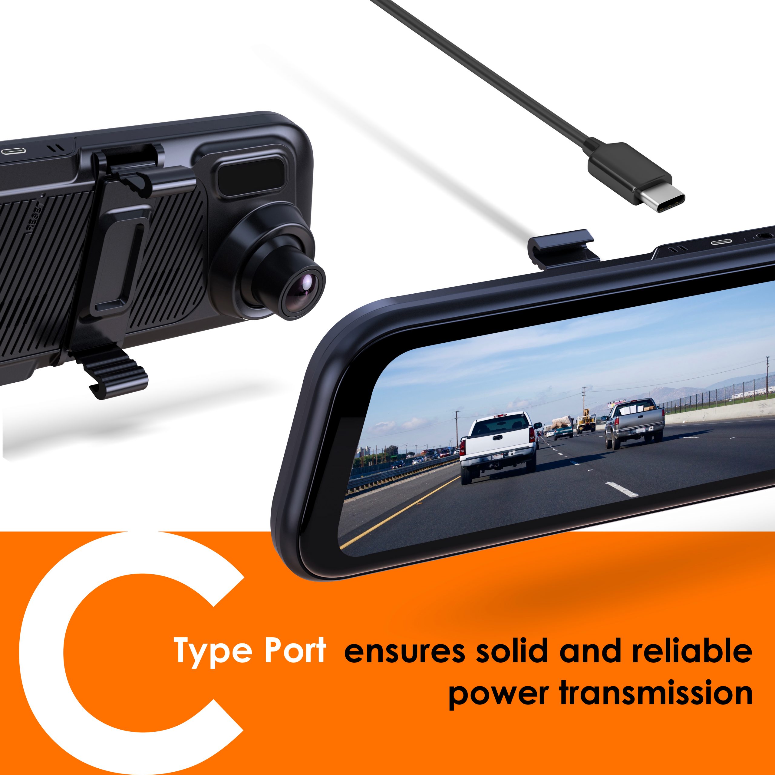 RexingUSA M2 MAX 2-Channel Mirror Dash Cam 4K + 1080p with Wi-Fi & GPS