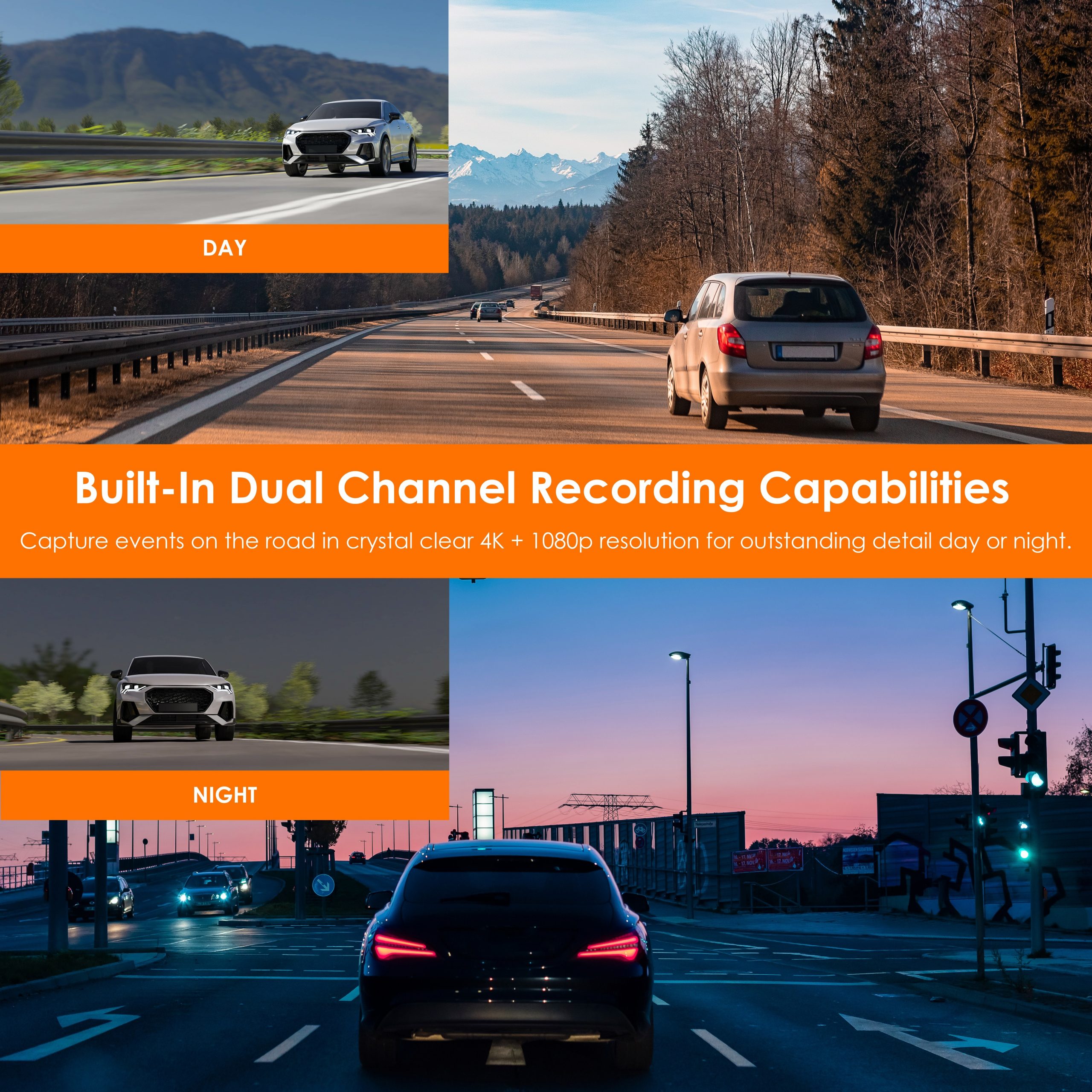 REXING Wireless Multimedia Receiver RoadMate CPDuo - CarPlay + Android Auto + Dash Cam Feature