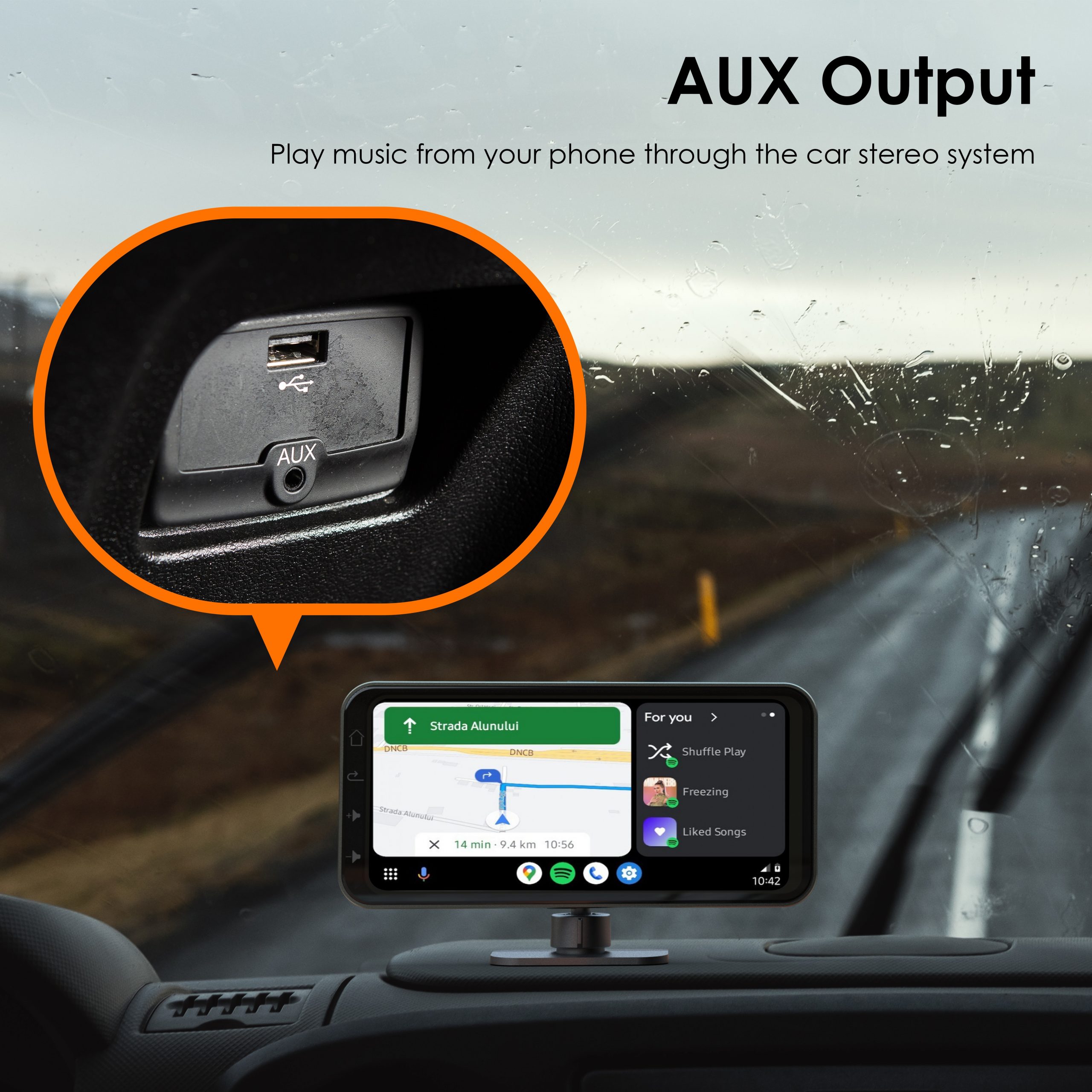REXING Wireless Multimedia Receiver RoadMate CPStream - CarPlay + Android Auto