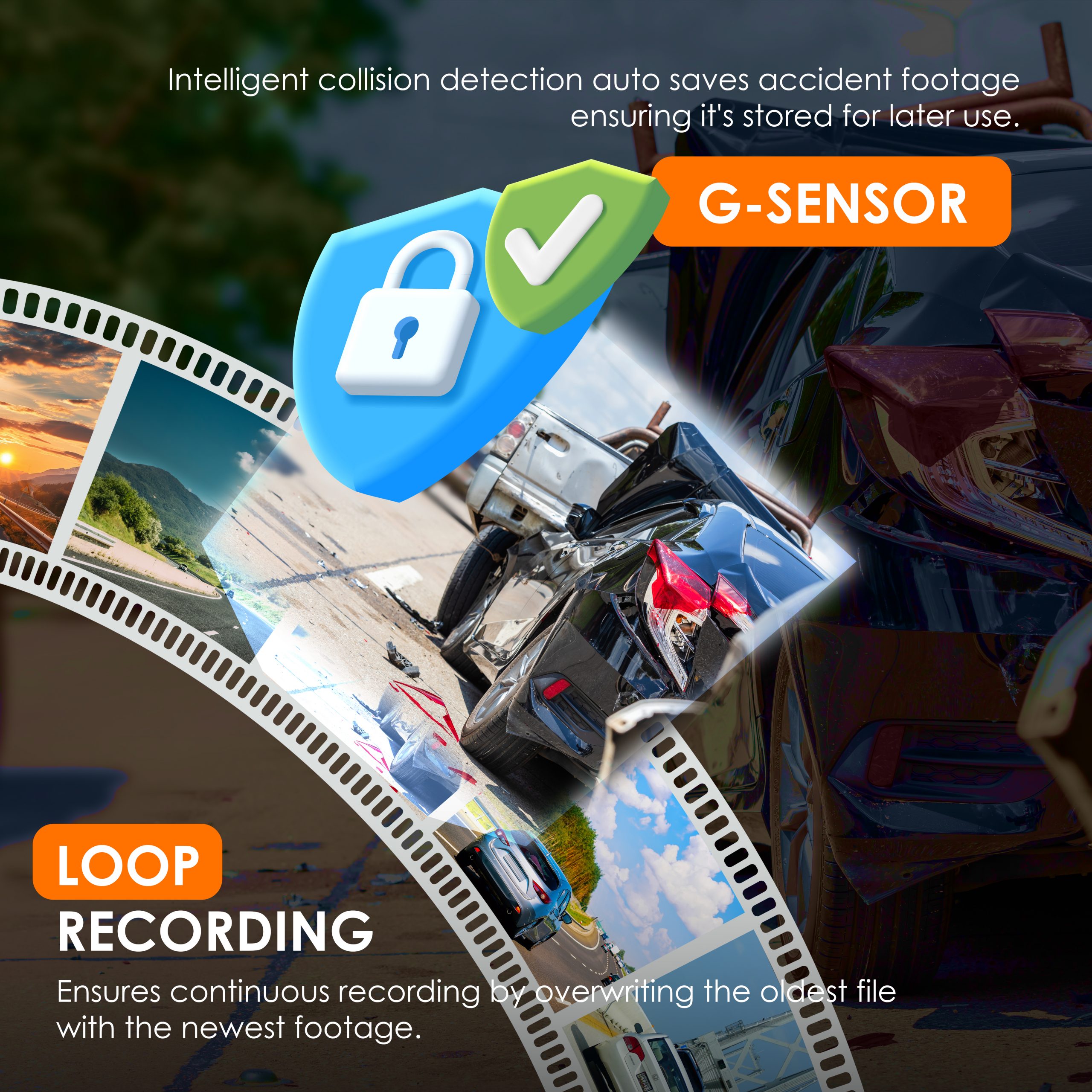 REXING RH2-4 Quad-Channel Dash Cam - 1080p Front, Rear, Cabin, and Exterior Coverage with Wi-Fi, and Optional GPS - RH2-4+64G